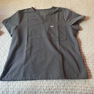 Figs Women’s Grey Petite XL Catarina One-Pocket Scrub Top